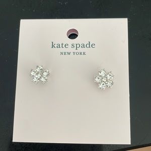 NEW Kate Spade Diamond Silver Flower Studs